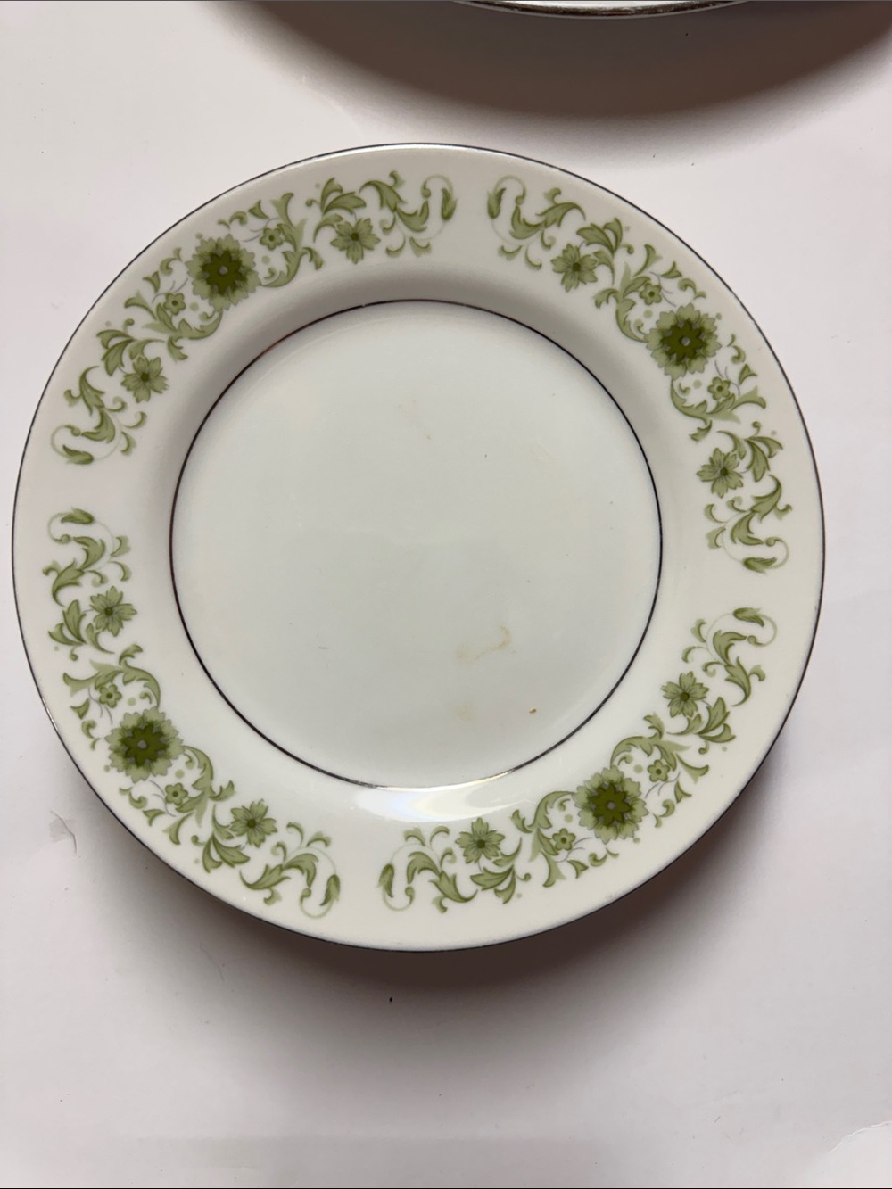 Vintage Towne House Green Dale Fine China Dinnerware Set 3077 Sage Floral - Picture 4 of 5